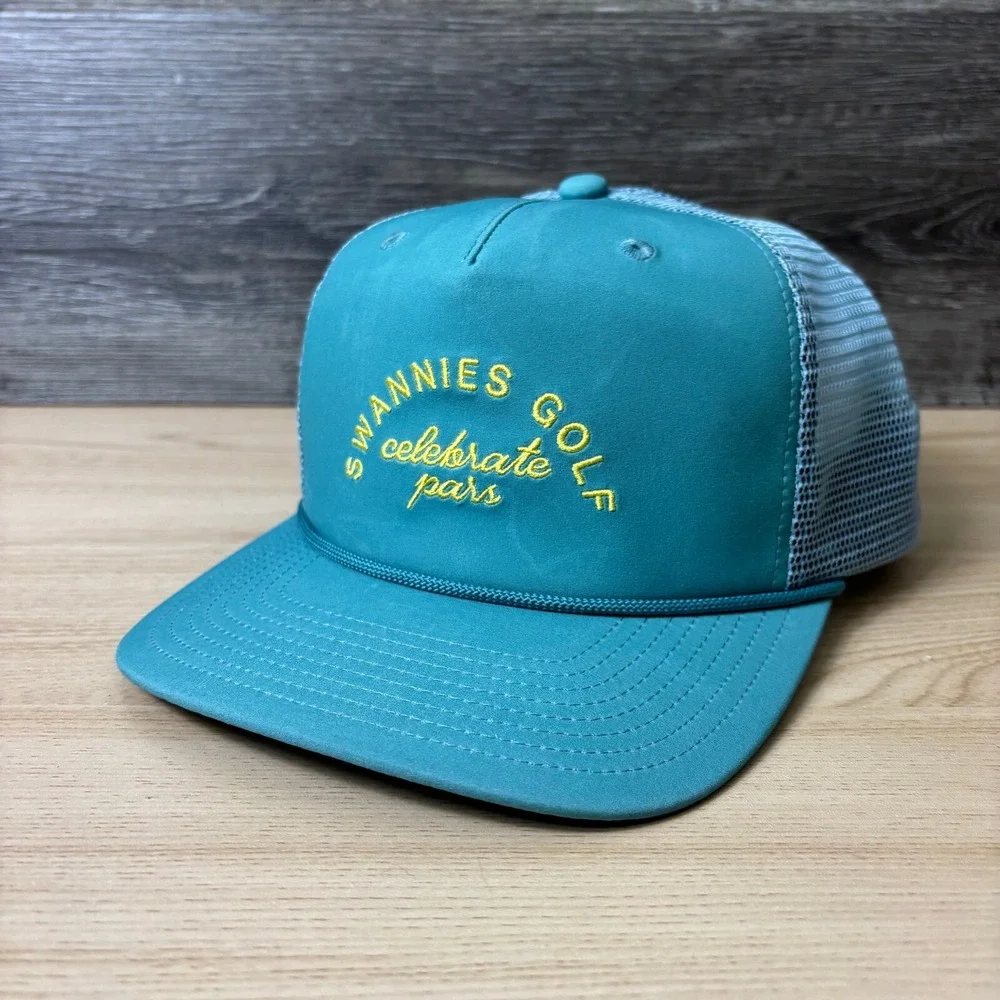 Swannies Hat Cap Snap Back Womens Blue Celebrate Pars Golf Golfing‎ Ladies